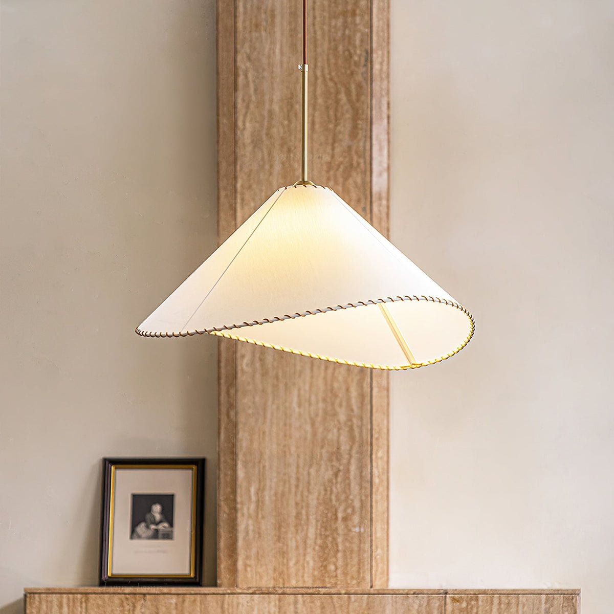 Aursoreth Nordic Twisted Shade stof hanglamp