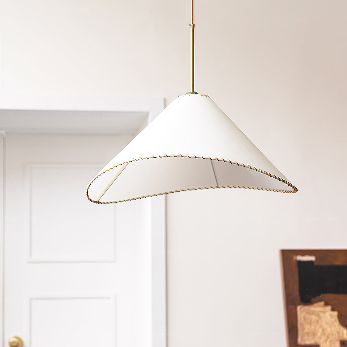 Aursoreth Nordic Twisted Shade stof hanglamp