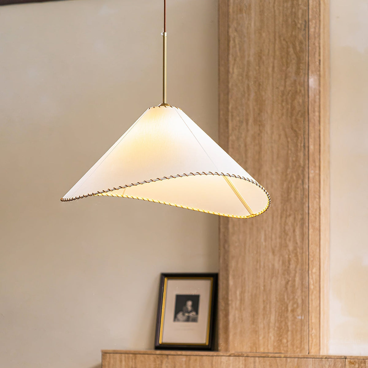 Aursoreth Nordic Twisted Shade stof hanglamp