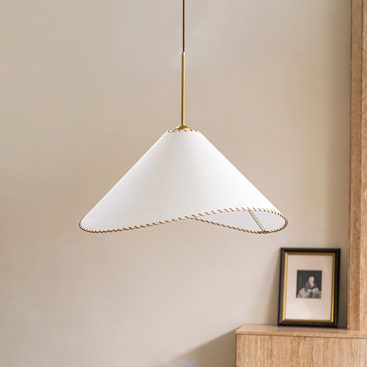 Aursoreth Nordic Twisted Shade stof hanglamp