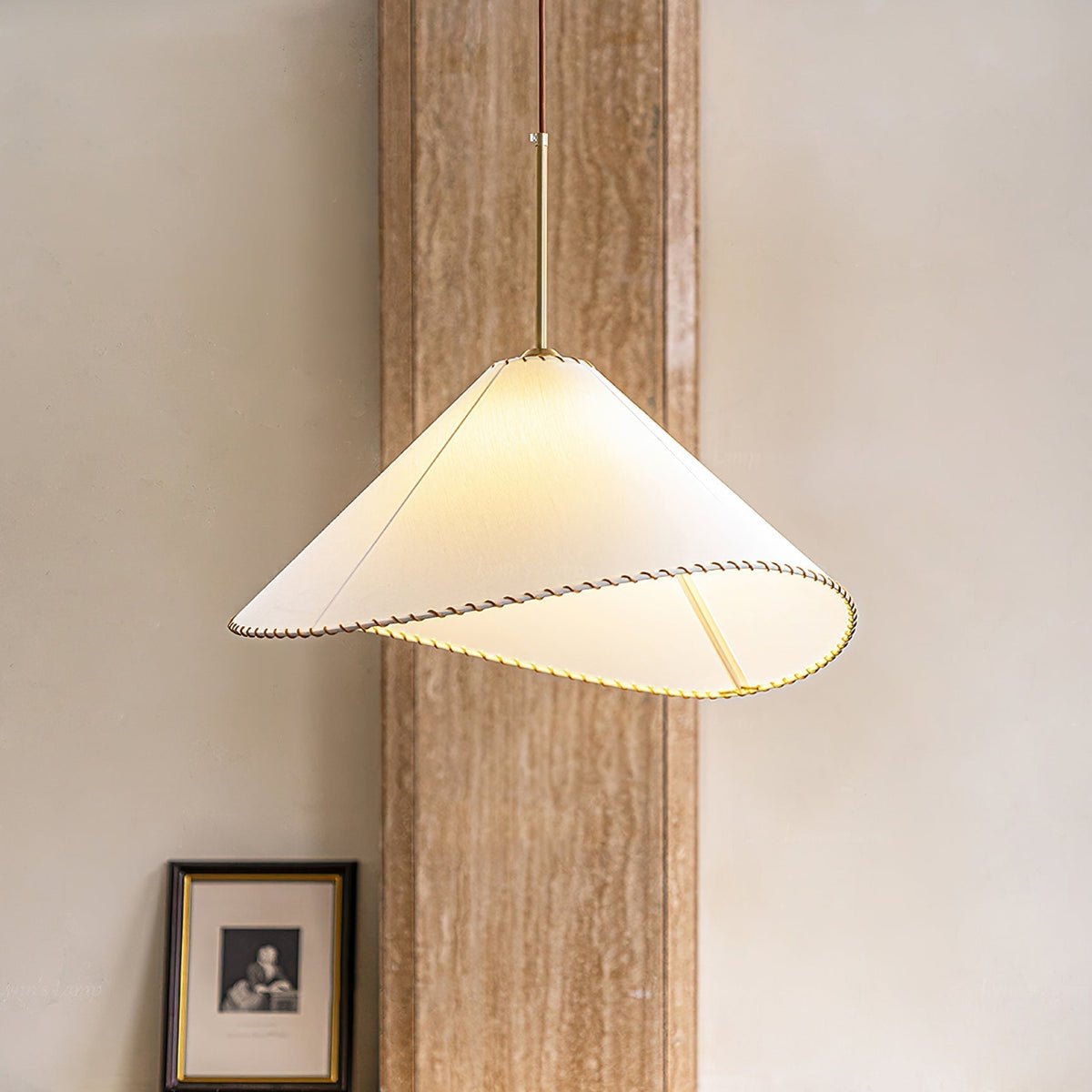 Aursoreth Nordic Twisted Shade stof hanglamp