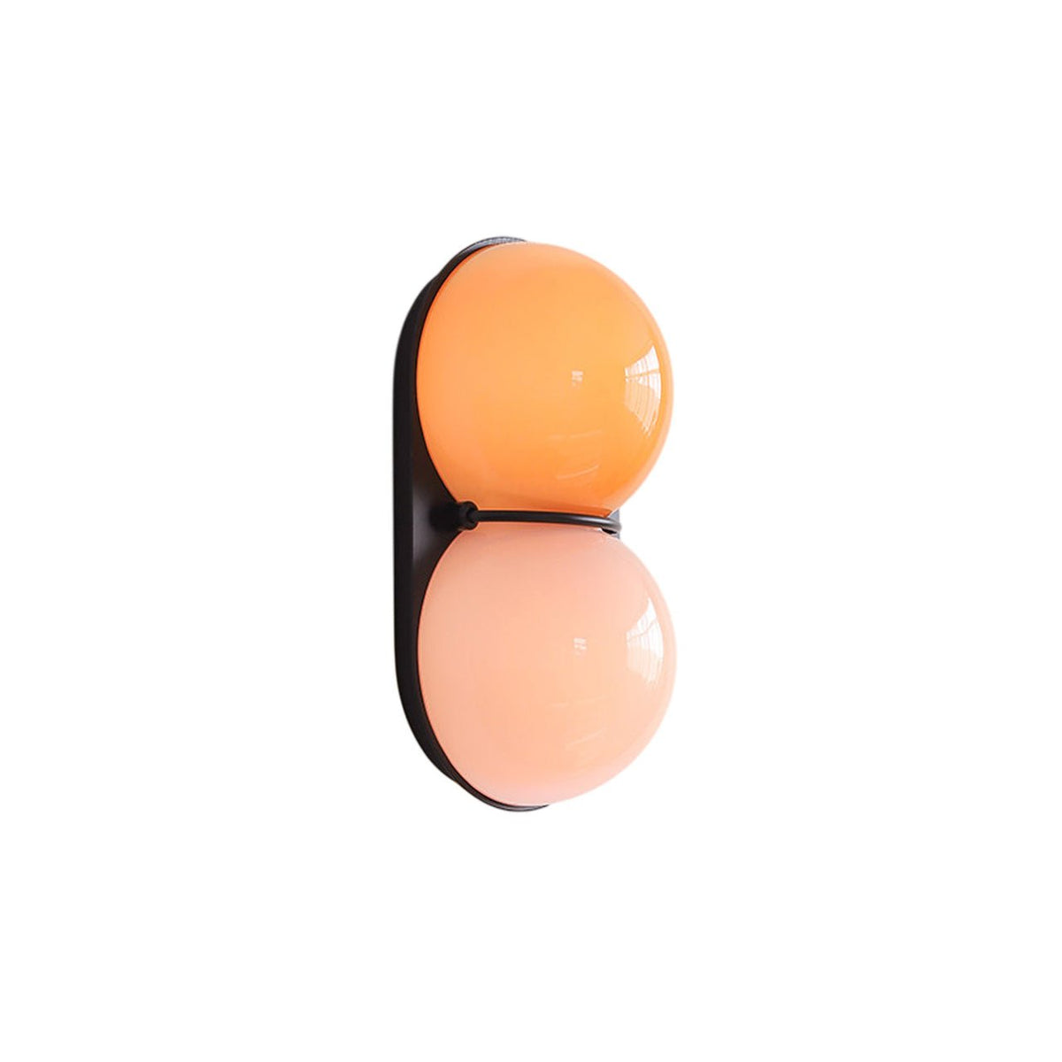 Two bollen wandlamp van glas