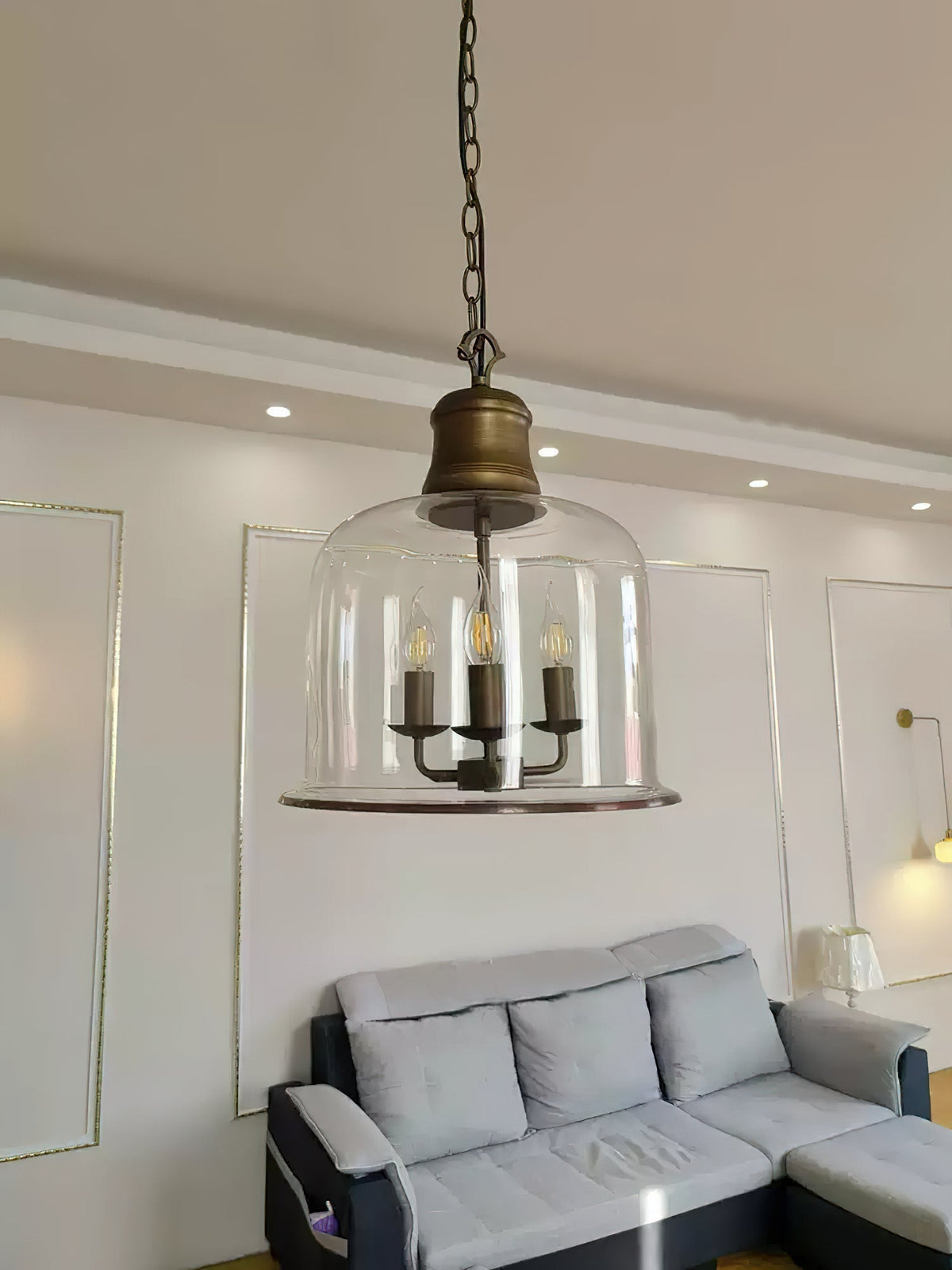 Celaniella Vintage elegantie hanglamp van glas