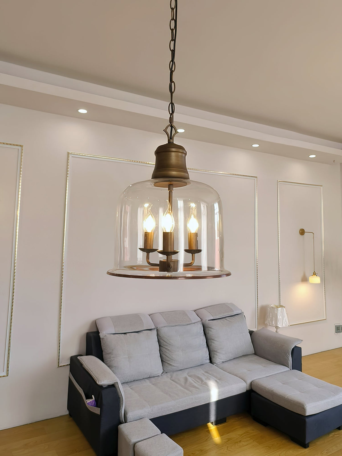 Celaniella Vintage elegantie hanglamp van glas