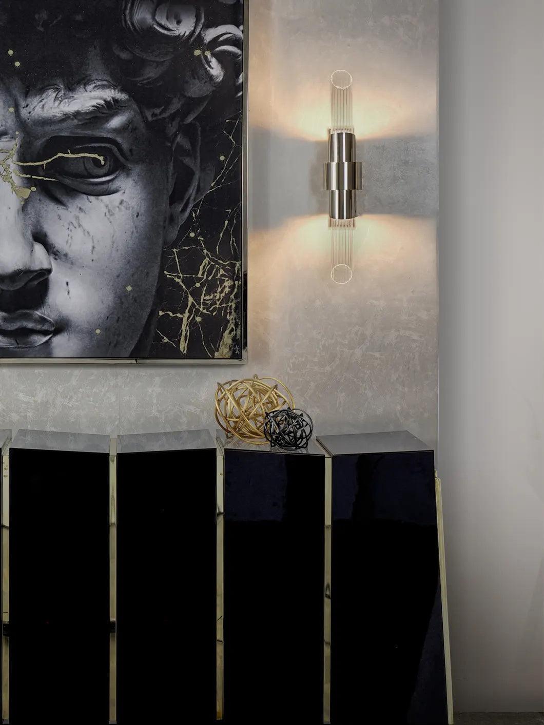 Seluise wandlamp Noordse kunst Klein Kristal Metaal