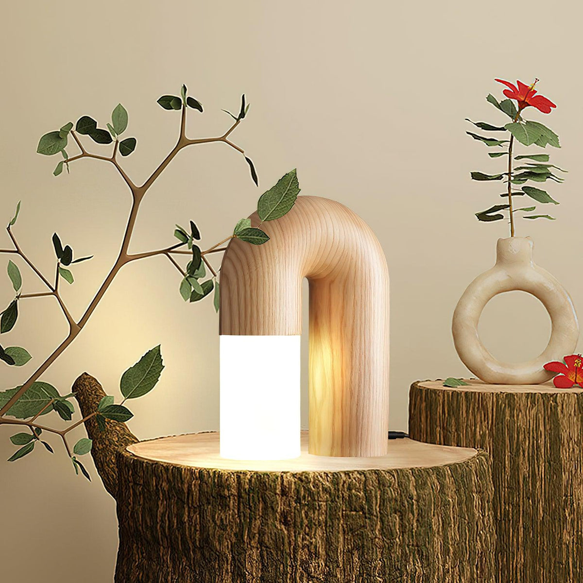 Arch Houten tafellamp