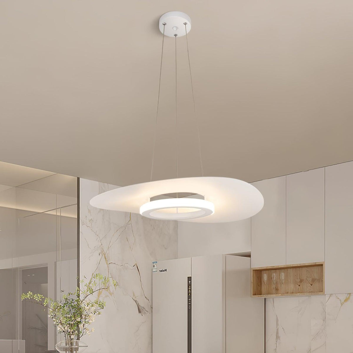 Woka hanglamp aluminium UFO-ring minimalistisch
