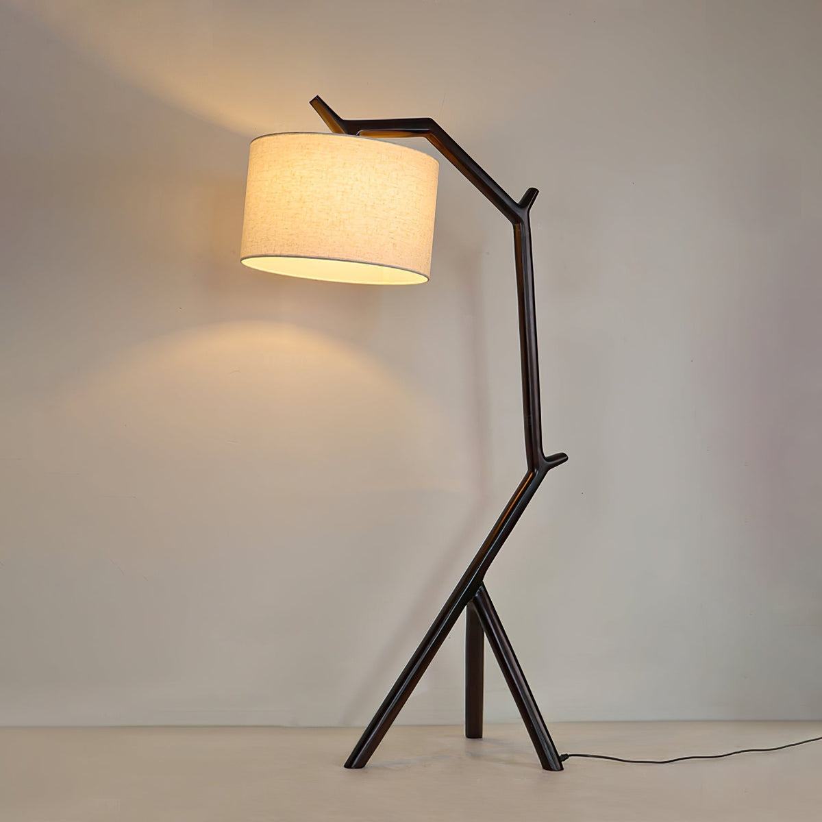 Ulmiril Rustic Houten vloerlamp