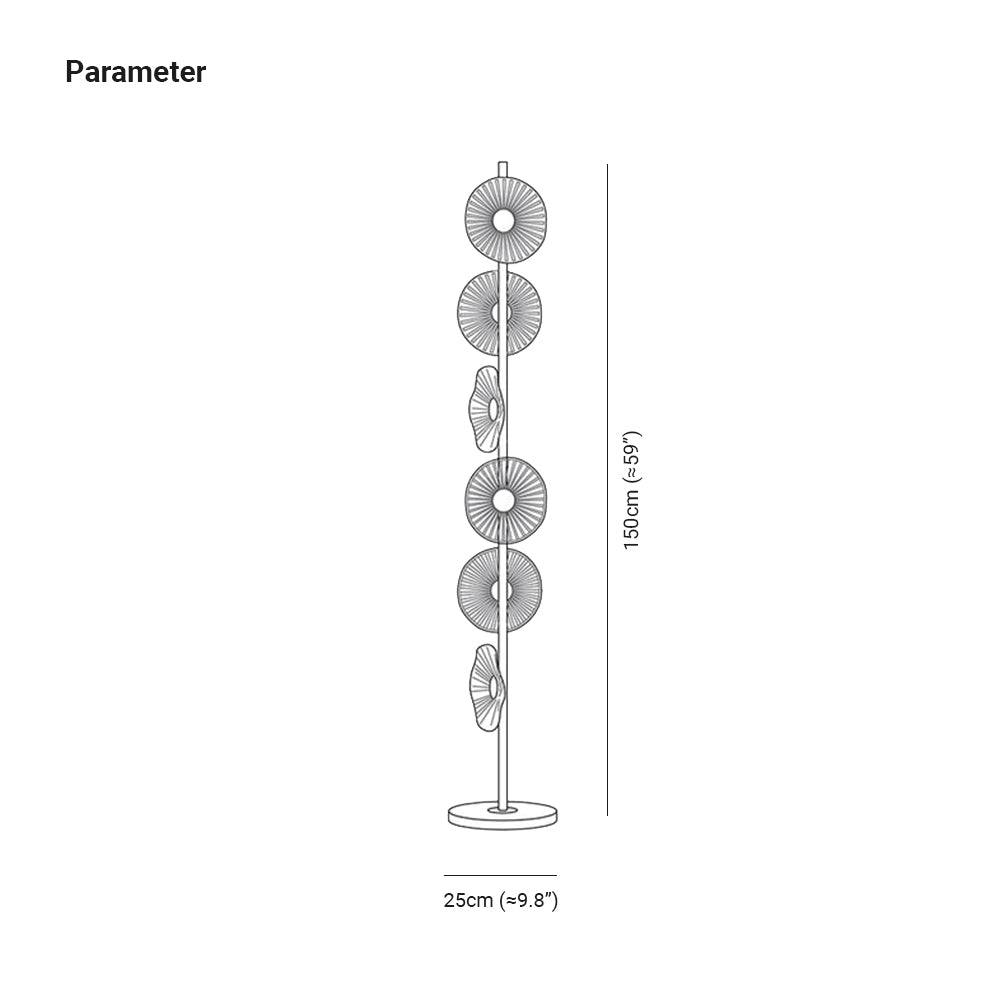 Carins Moderne Design LED Vloerlamp Wit/Goud Metaal Slaapkamer