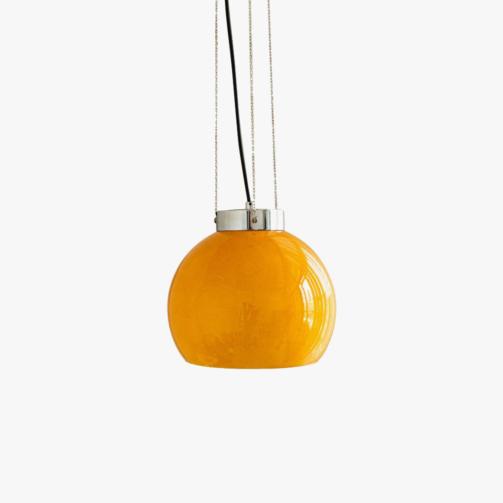 Hailie Design Bol LED Hanglamp Metaal/Glas Geel Slaapkamer/Woonkamer/Eetkamer