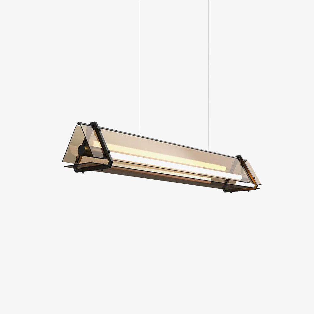 Edge Industriële Driehoek Hanglampen  Goud Metaal/Glas