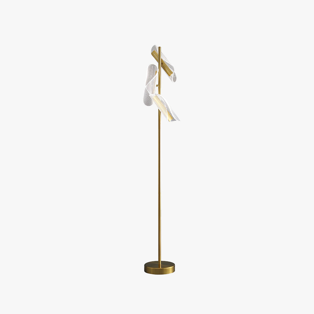 Salgado Moderne LED Vloerlamp Metaal/Acryl Goud Slaap/Woon/Eetkamer
