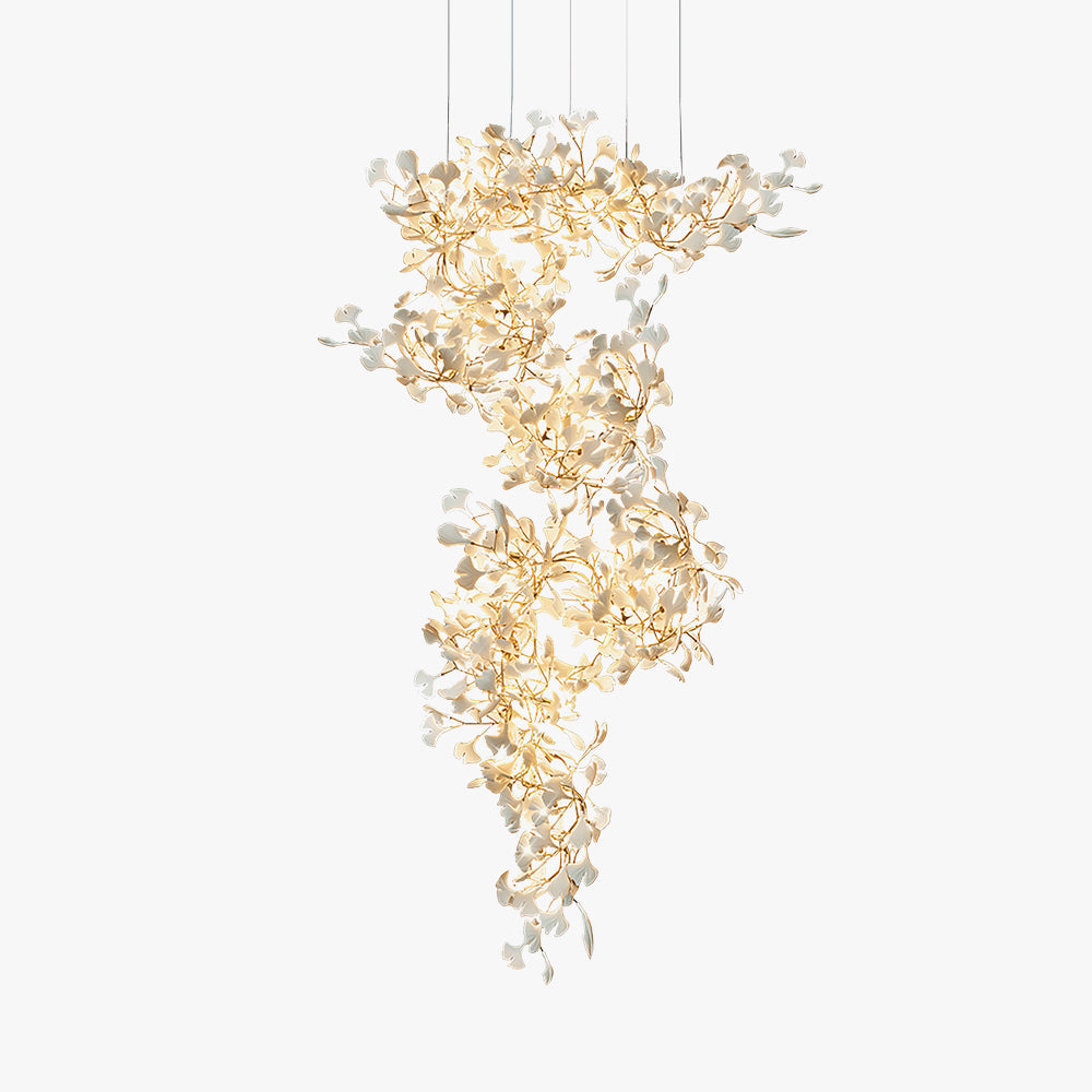 Olivia Moderne Wit Blad Hanglamp, Metaal Woonkamer/Slaapkamer