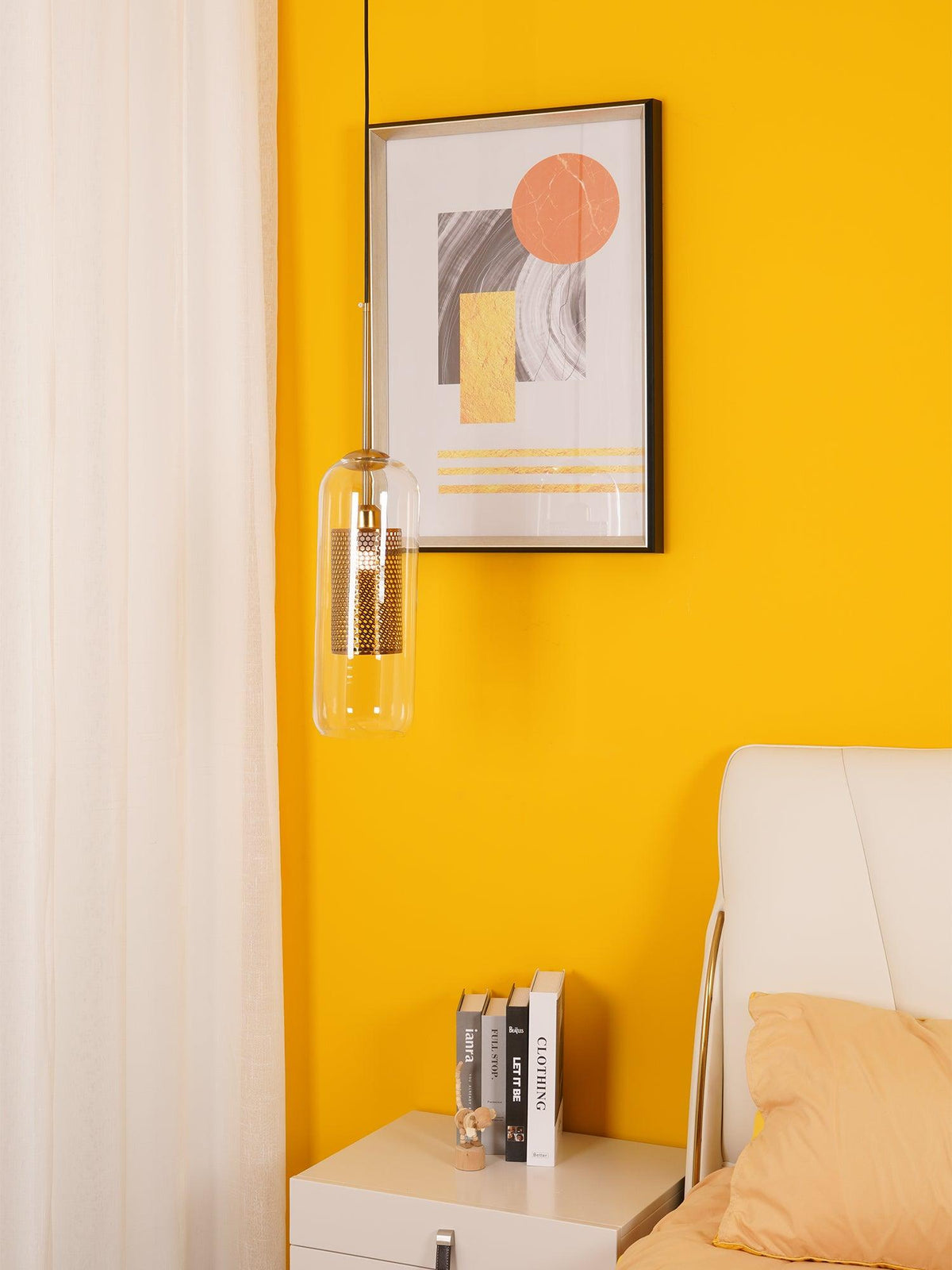 Sypharil Minimalistische hanglamp met glas