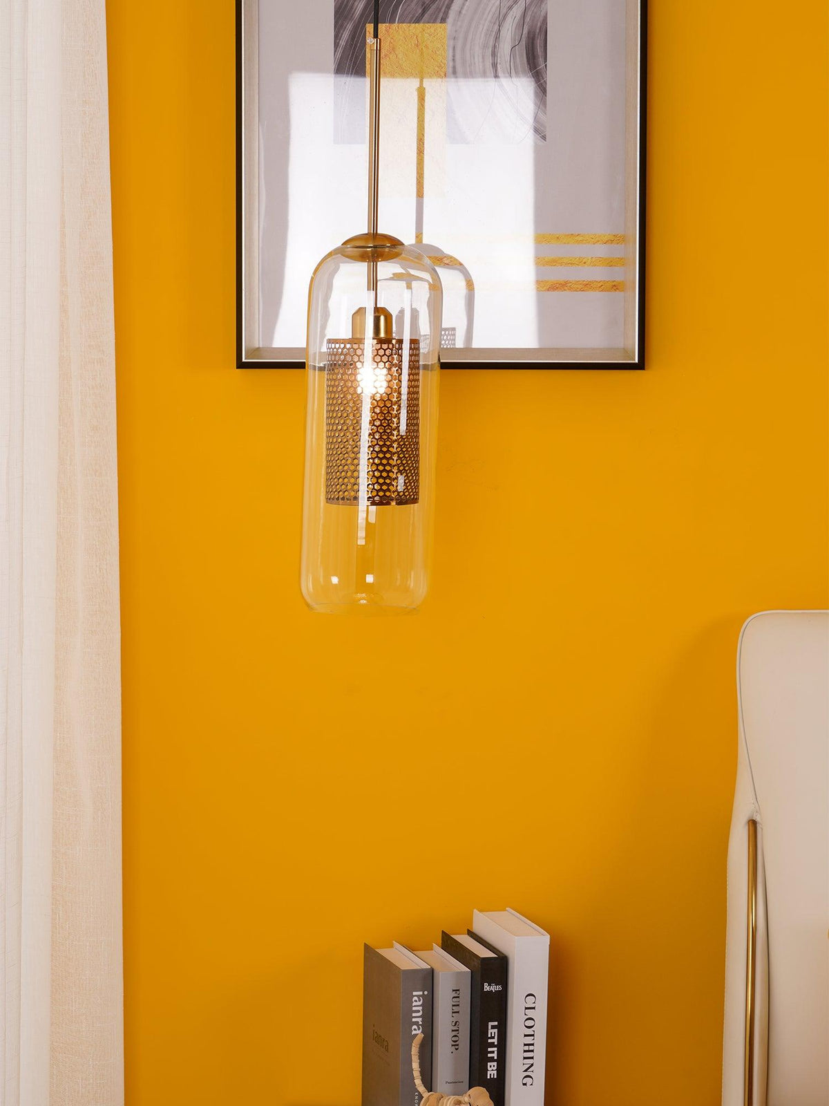 Sypharil Minimalistische hanglamp met glas
