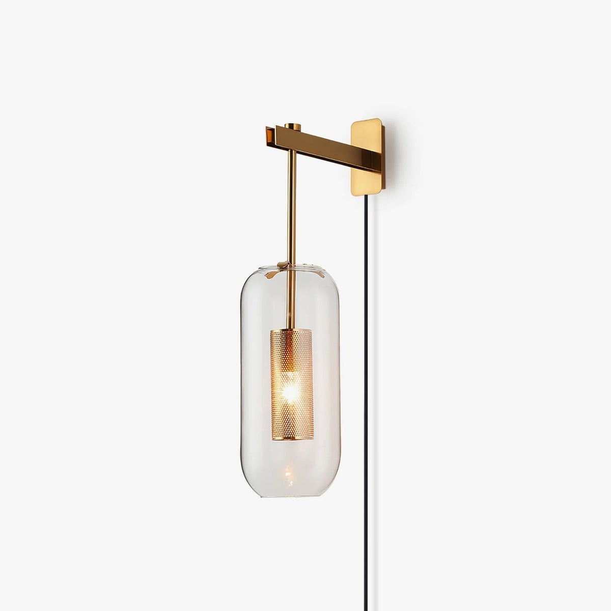 Vadim wandlamp met stekker van glas