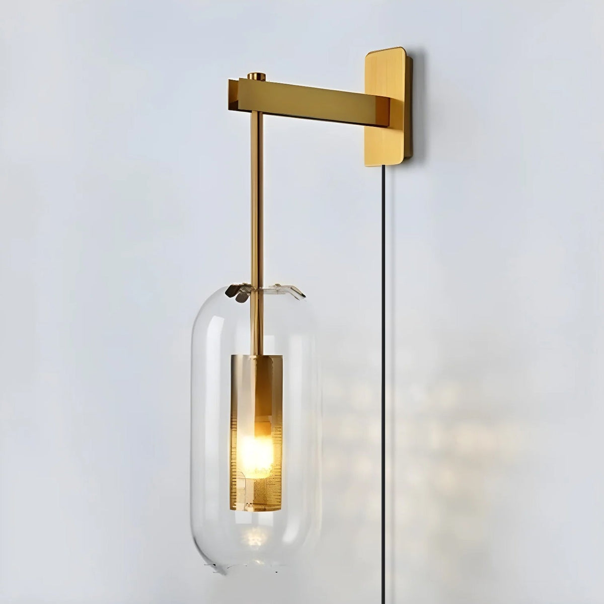 Vadim wandlamp met stekker van glas