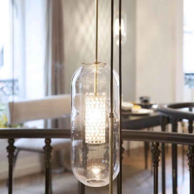 Sypharil Minimalistische hanglamp met glas