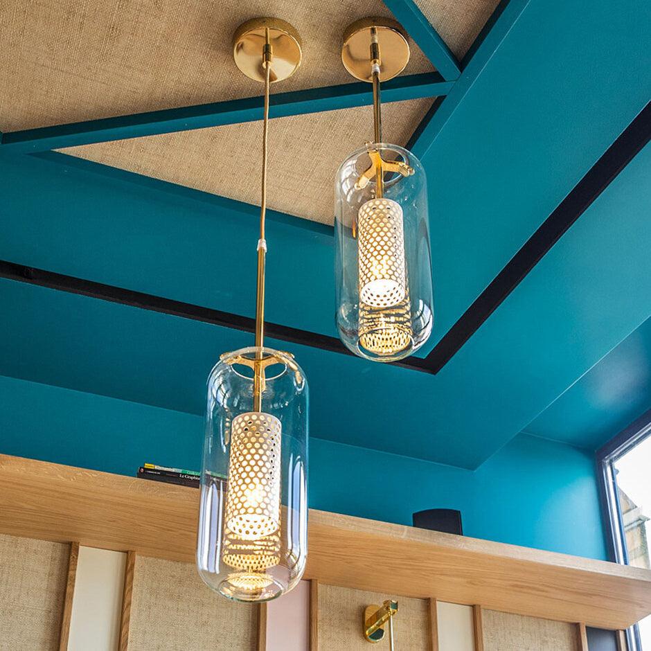 Sypharil Minimalistische hanglamp met glas