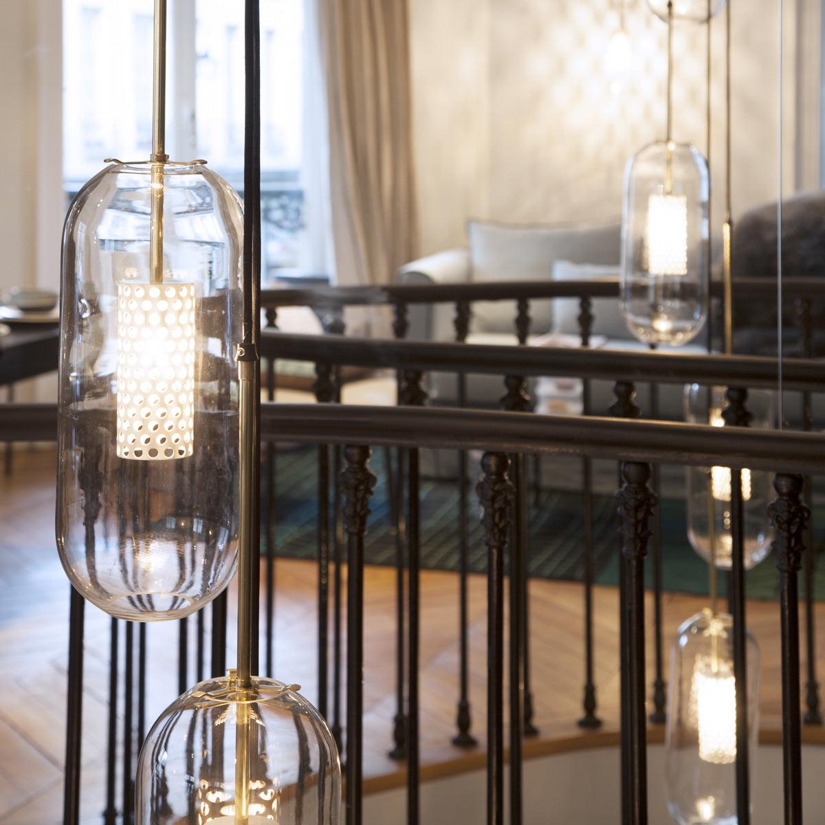 Sypharil Minimalistische hanglamp met glas