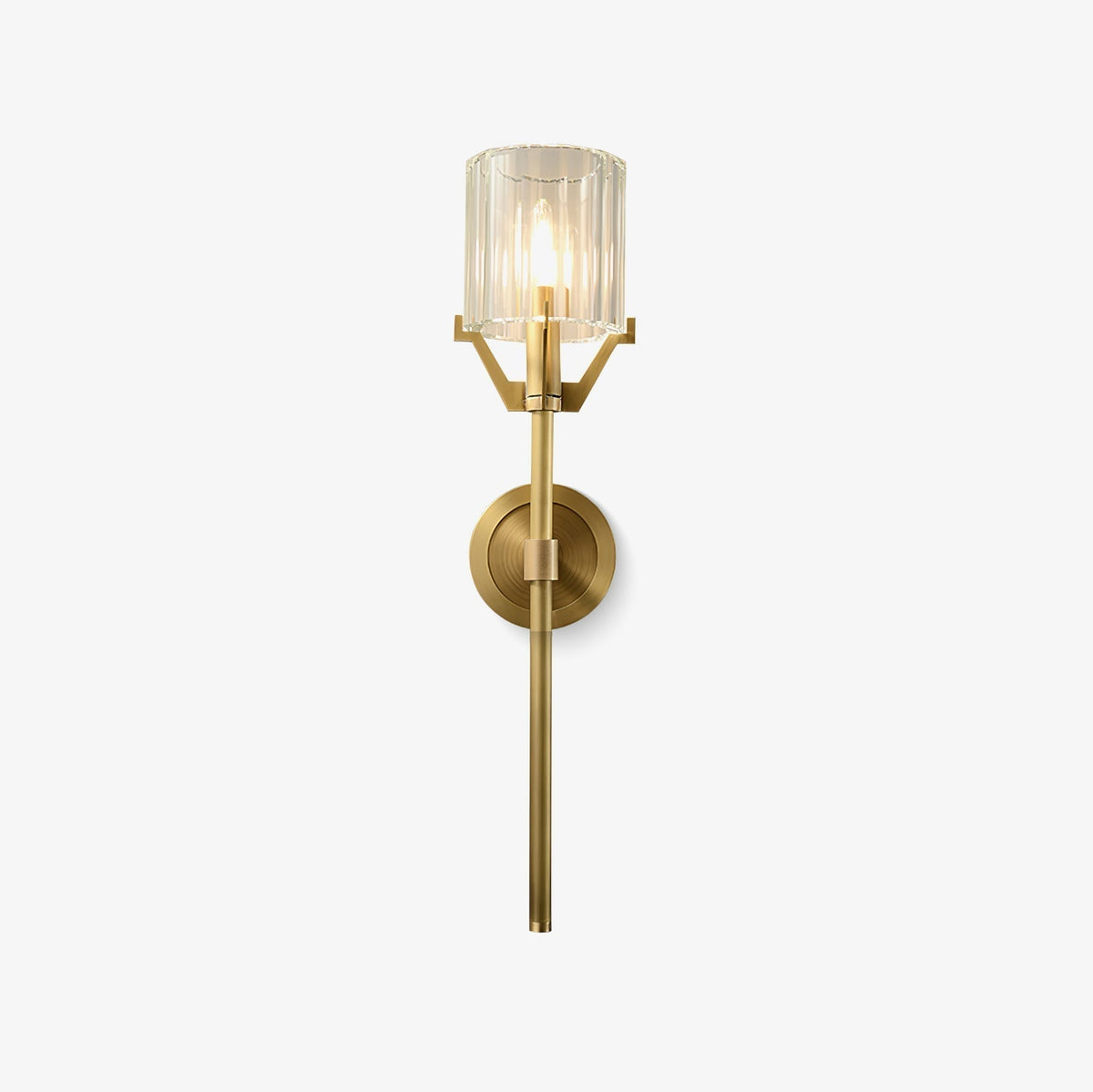 Lostor luxe wandlamp met afwerking en transparante kap