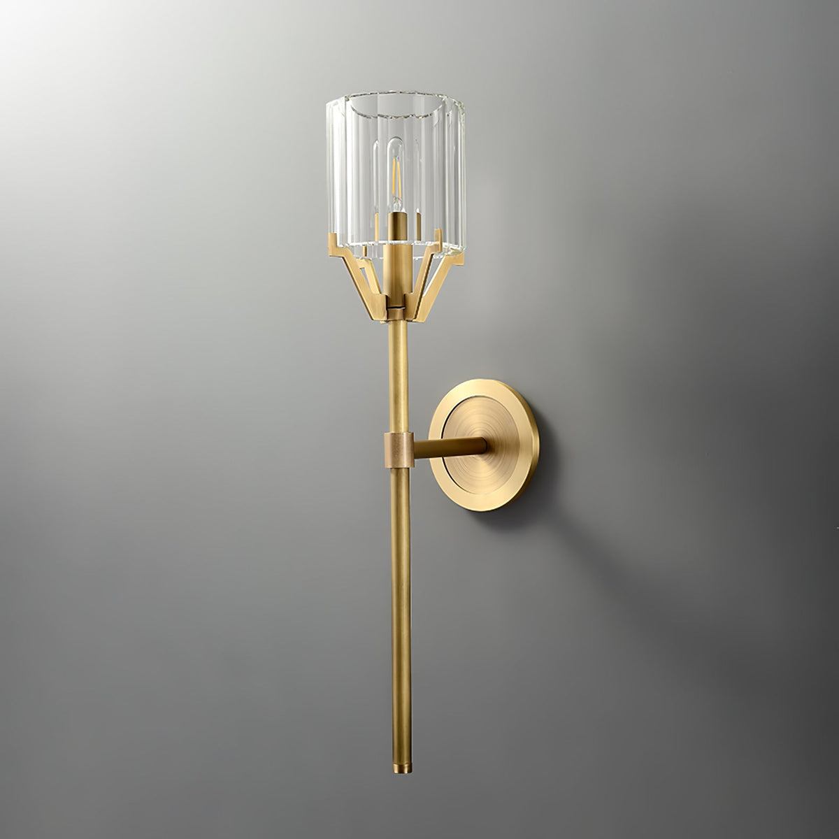 Lostor luxe wandlamp met afwerking en transparante kap