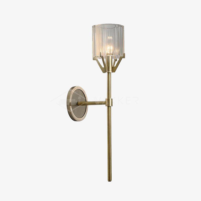 Lostor luxe wandlamp met afwerking en transparante kap