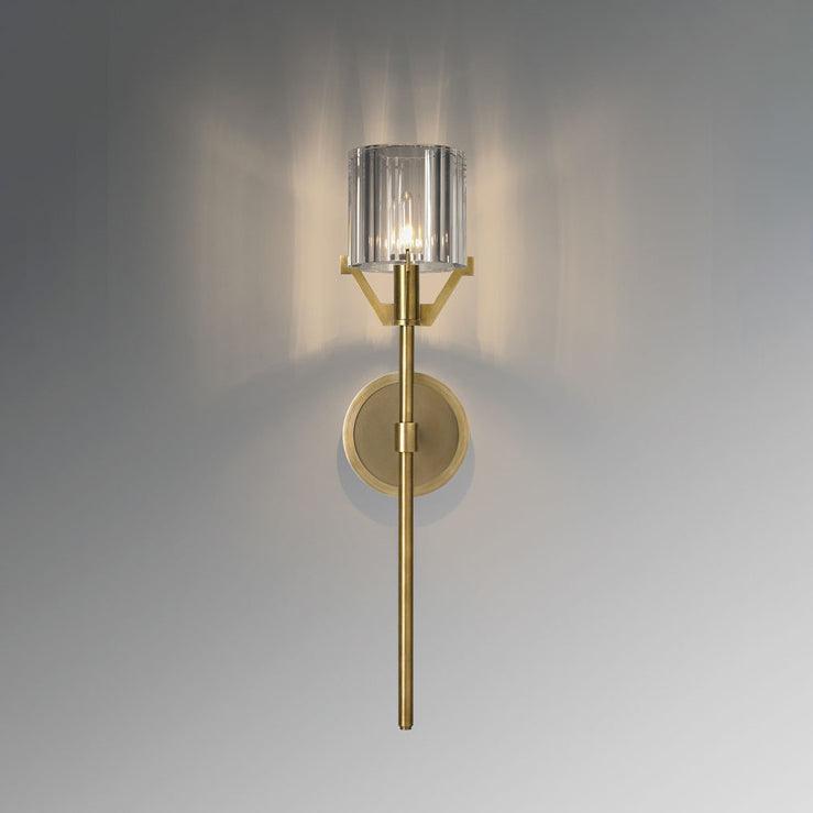Lostor luxe wandlamp met afwerking en transparante kap