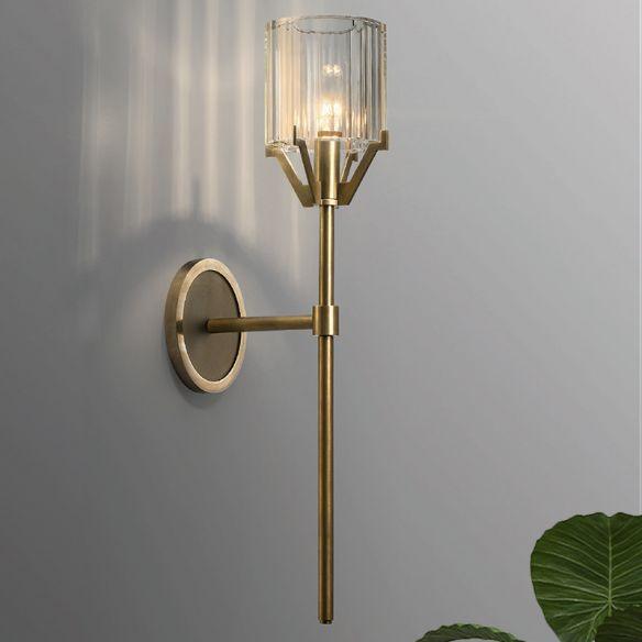Lostor luxe wandlamp met afwerking en transparante kap