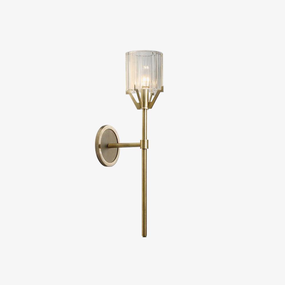 Lostor luxe wandlamp met afwerking en transparante kap