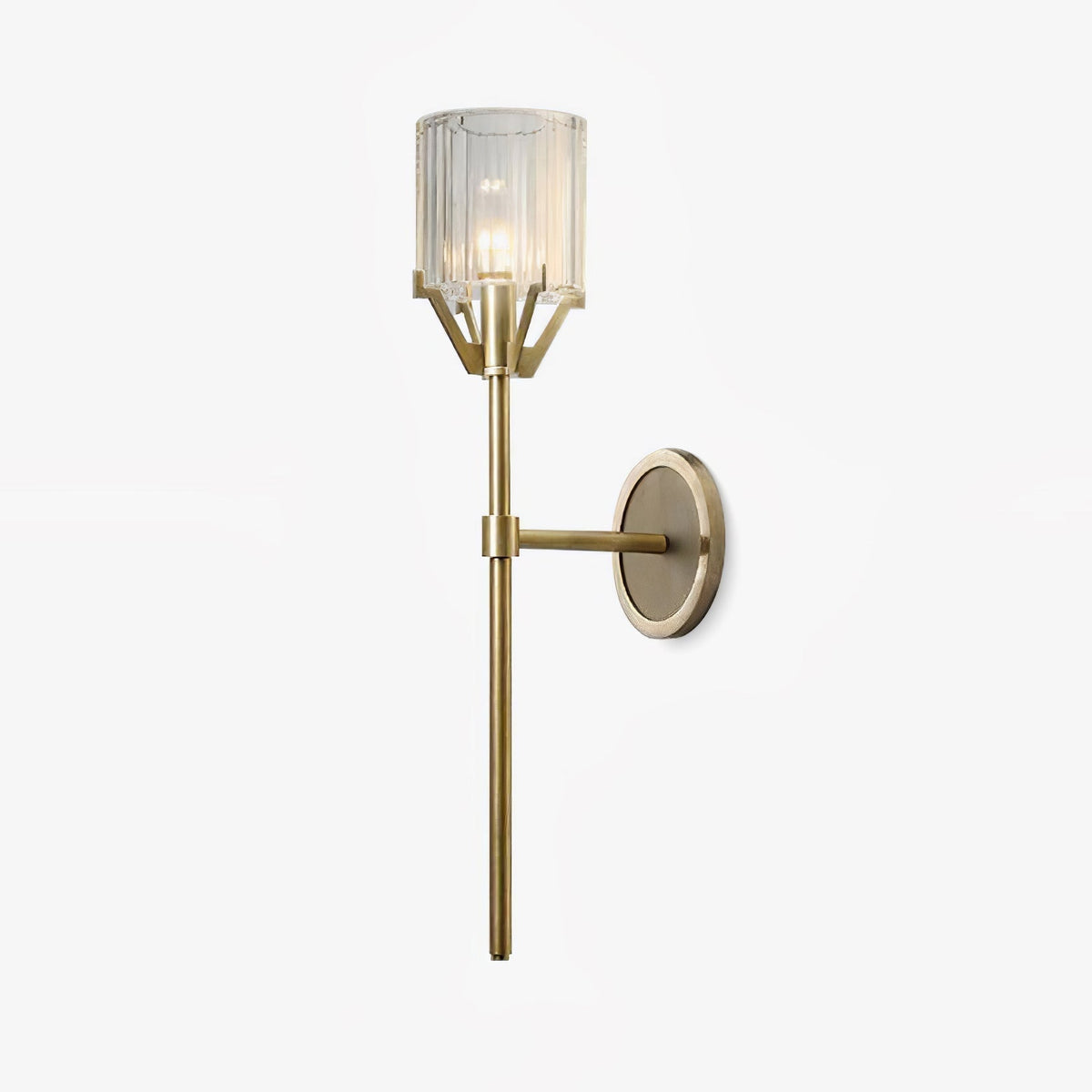Lostor luxe wandlamp met afwerking en transparante kap