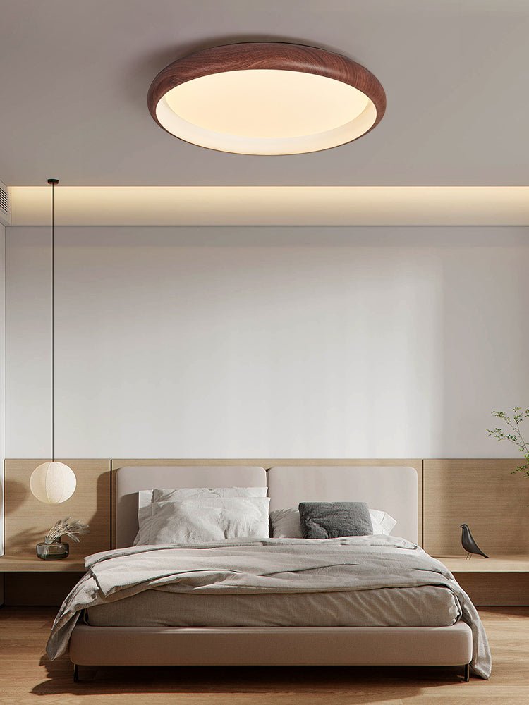 Zesolis Moderne minimalistische plafondlamp van walnoot