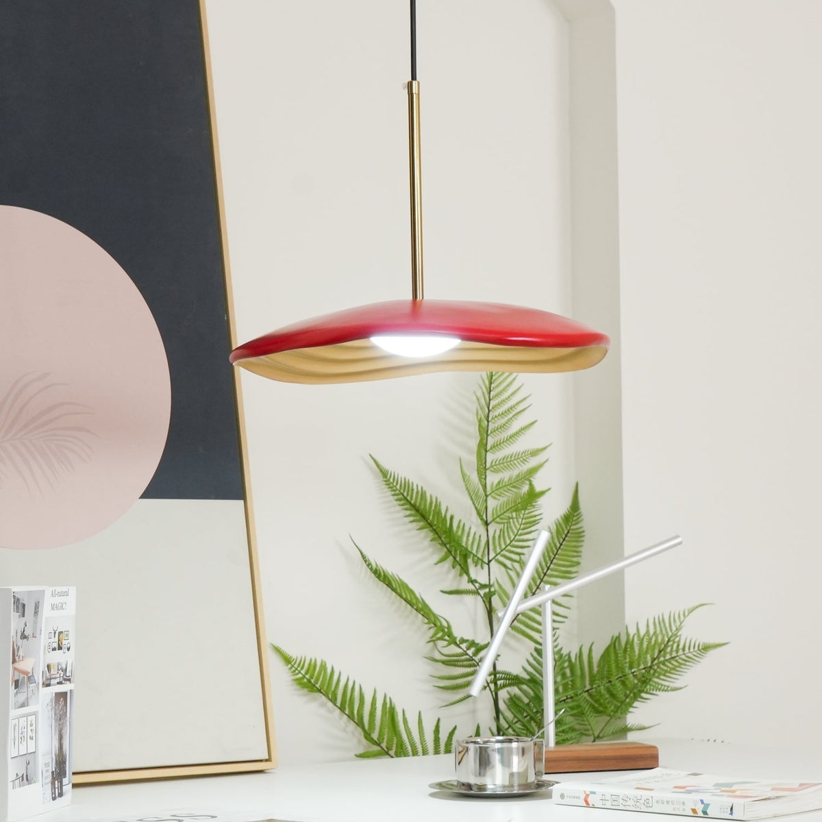 Mariva Moderne hanglamp met golfvorm en accent goudkleurig