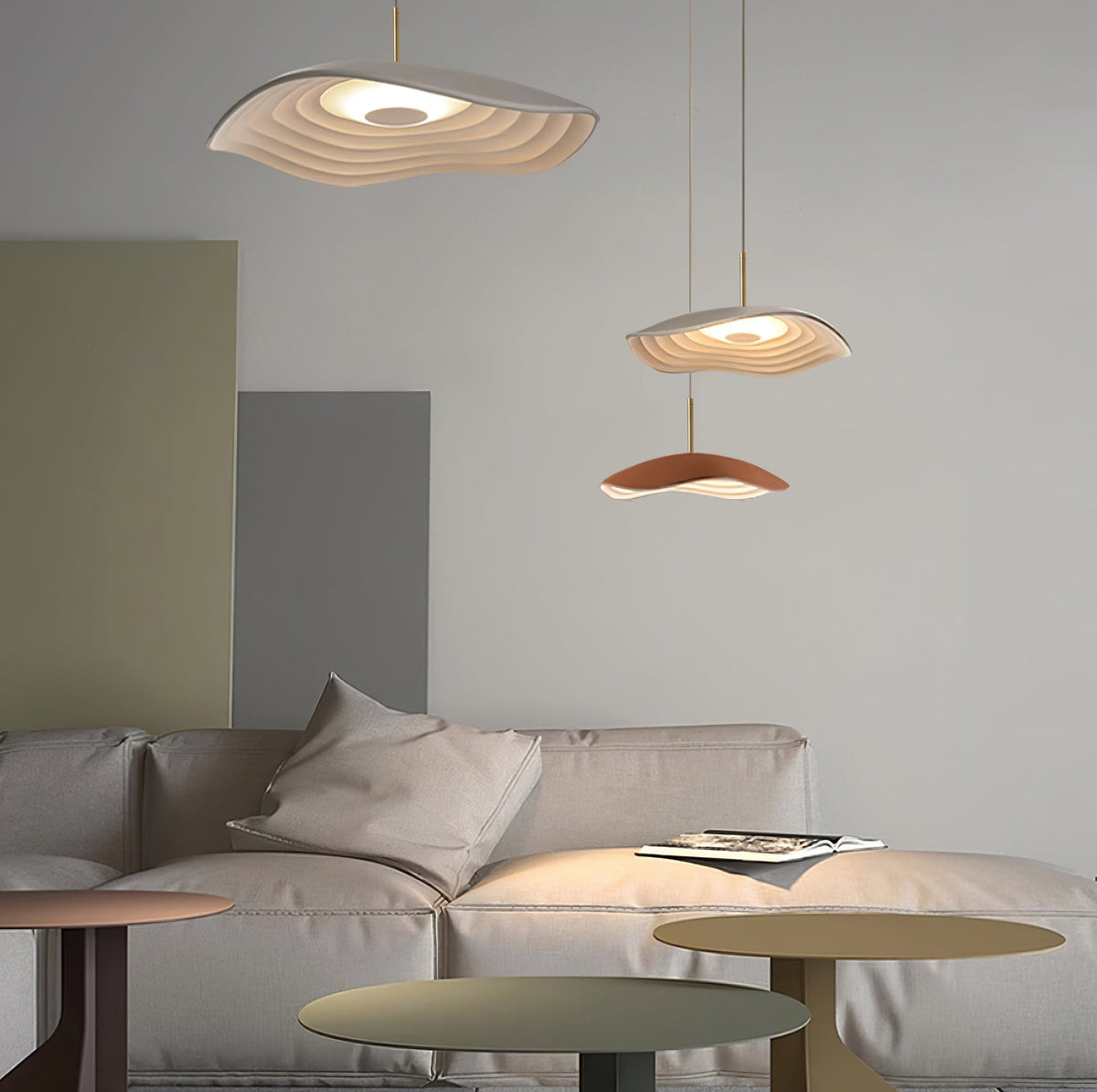 Mariva Moderne hanglamp met golfvorm en accent goudkleurig