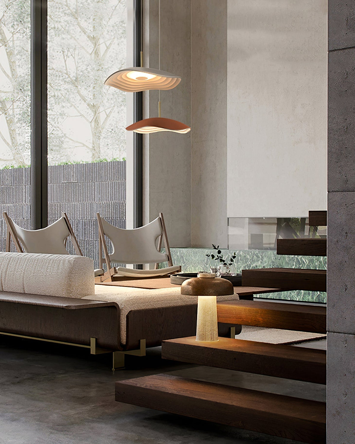 Mariva Moderne hanglamp met golfvorm en accent goudkleurig