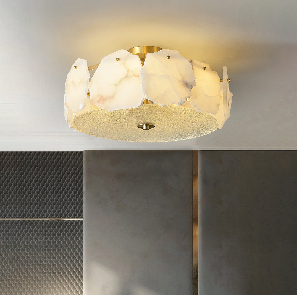 Peld albast vlakke plafondlamp