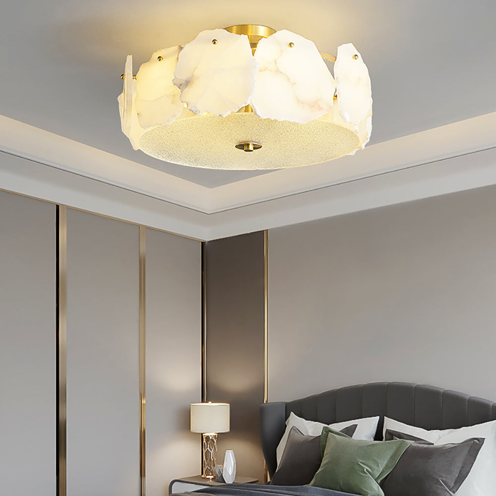 Peld albast vlakke plafondlamp