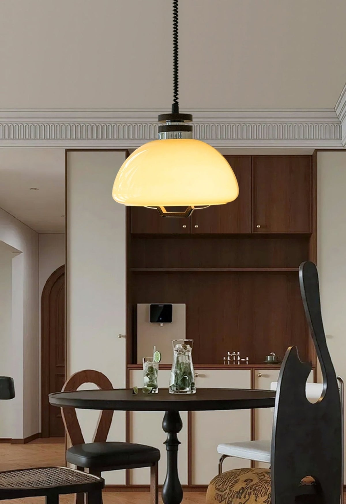Avvinel Noordse kunst hanglamp pudding hout
