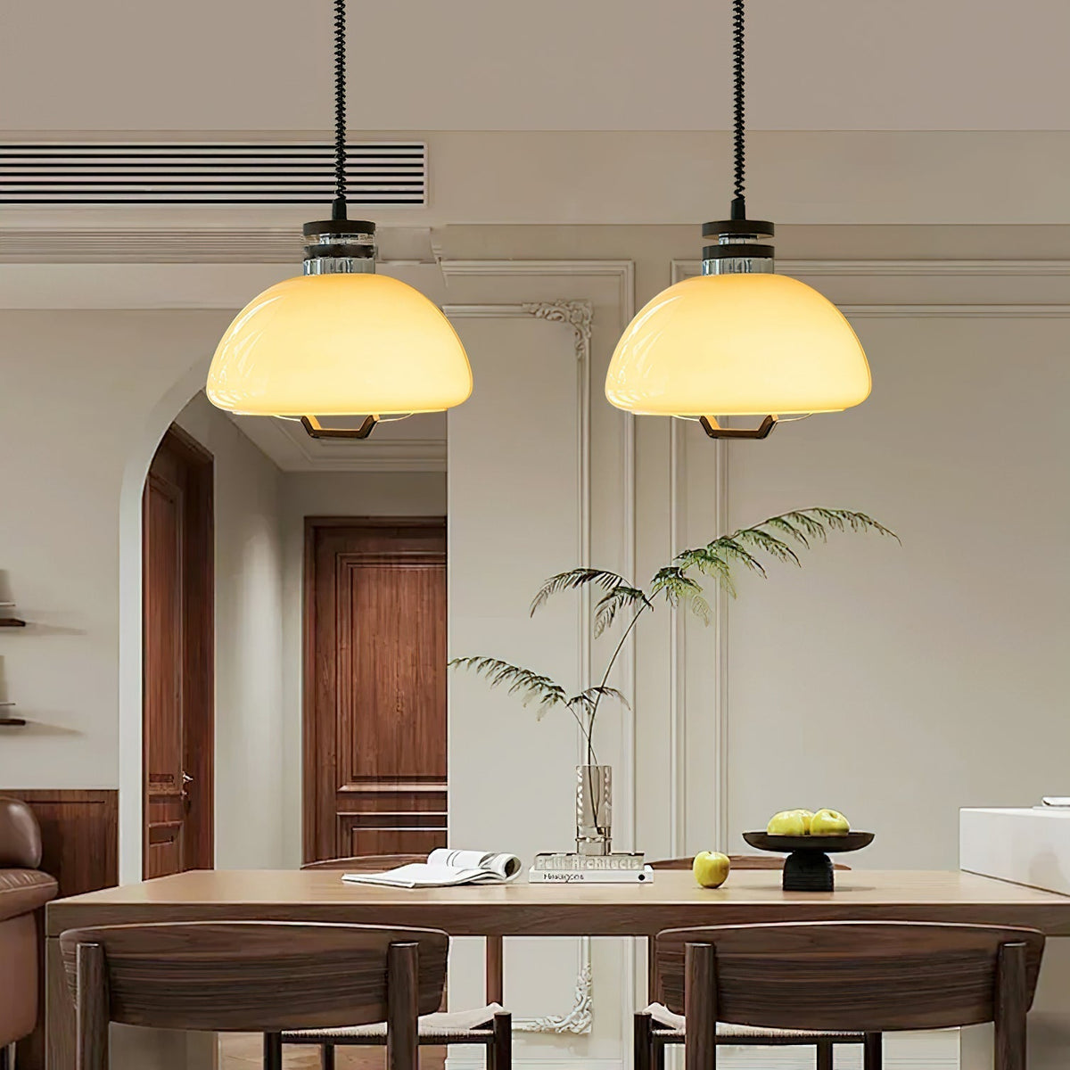 Avvinel Noordse kunst hanglamp pudding hout