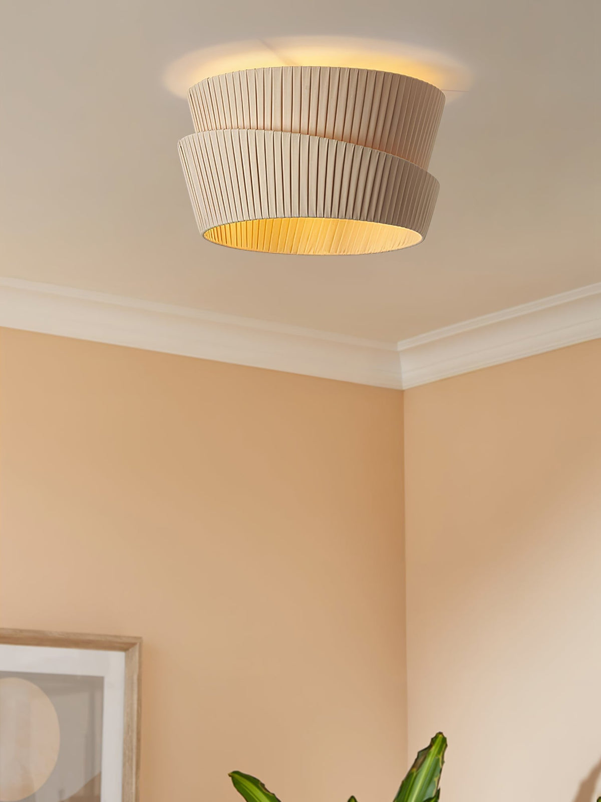 Xlenis Natuurlijke Unieke Twist Stof plafondlamp