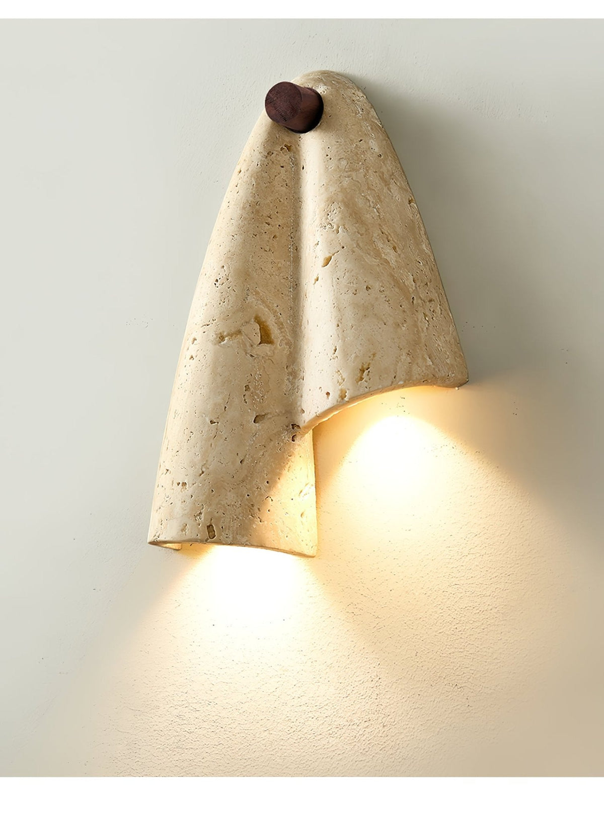 Valeliella wandlamp in travertin
