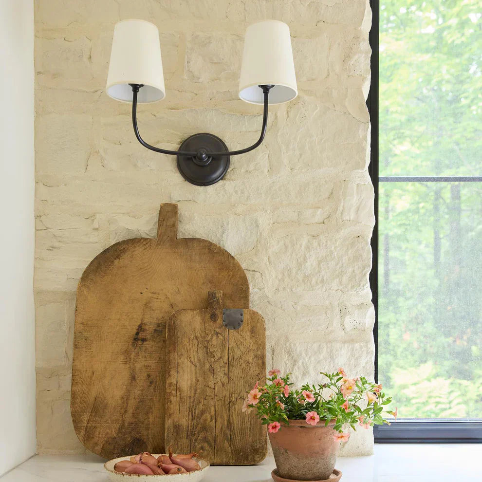 Alessio Vintage Klassiek Metaal Stof Wandlamp Lampenkap Badkamer Slaapkamer