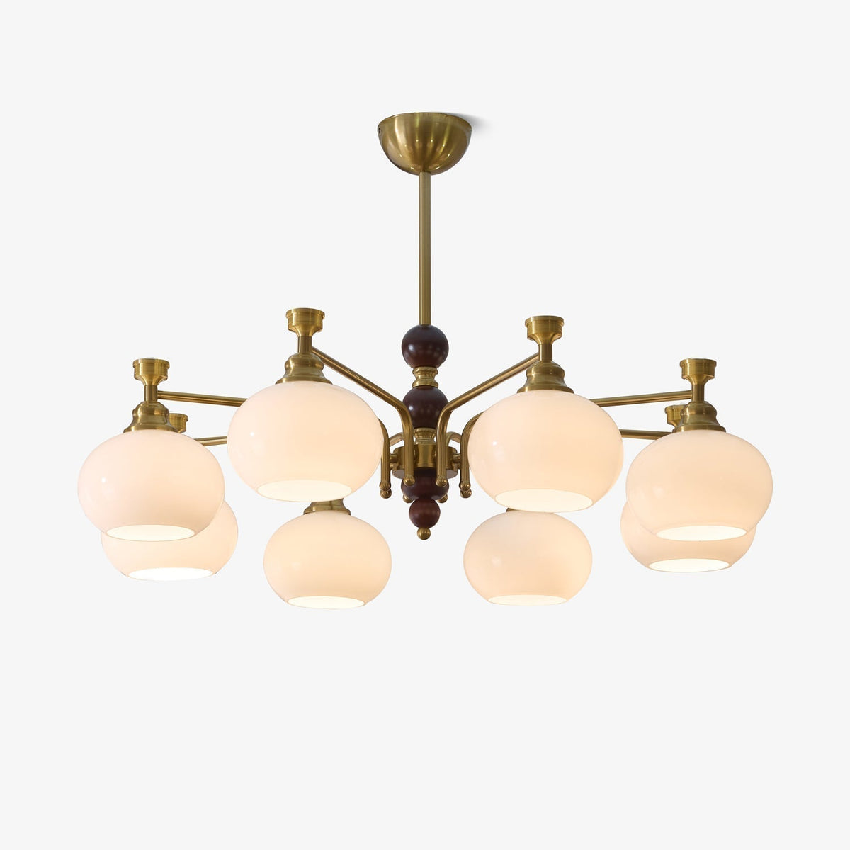 Aursolos Traditionele Elegantie Houten glas Kroonluchter
