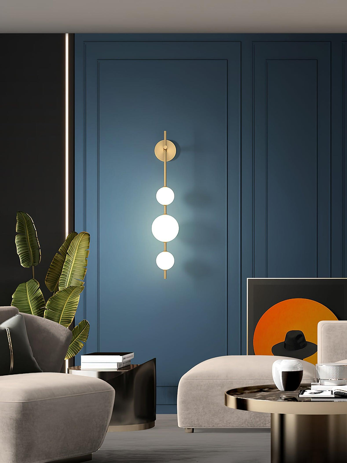 Ilraeia wandlamp met verticale bollen