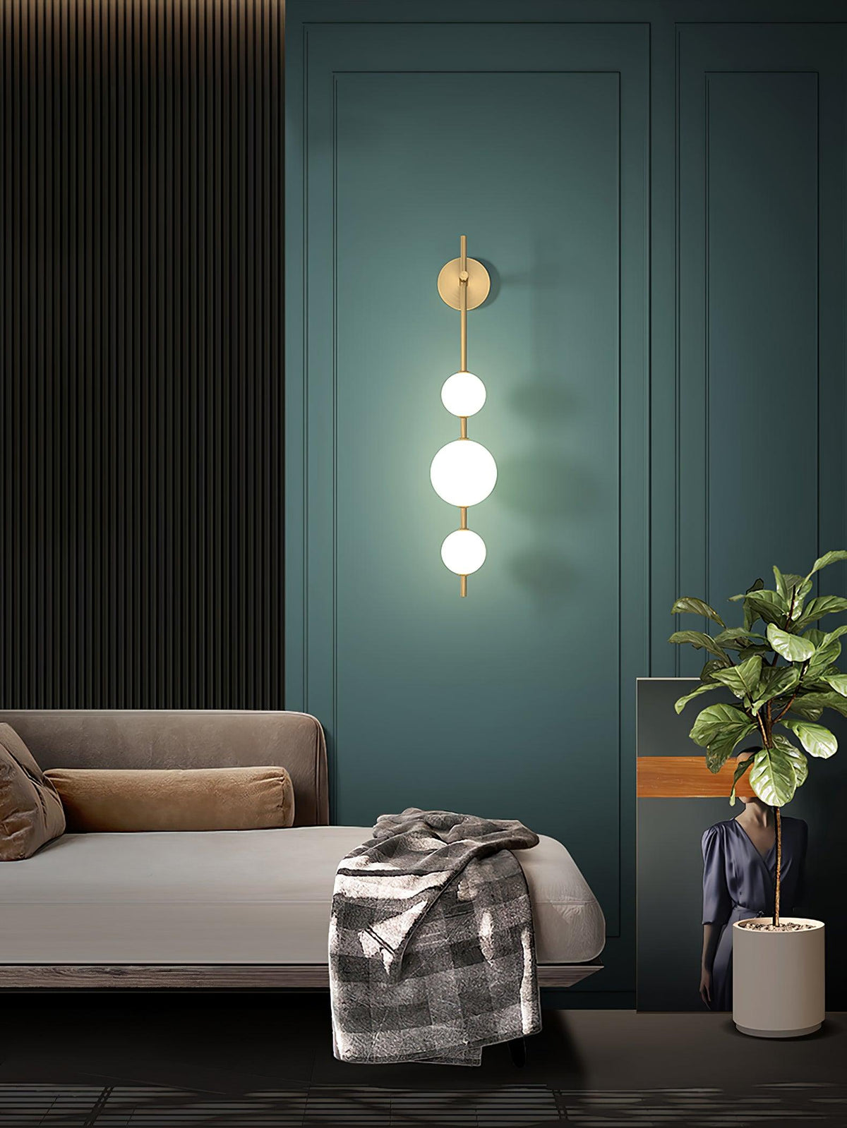 Miriiella wandlamp Verticale Bol Minimalistisch