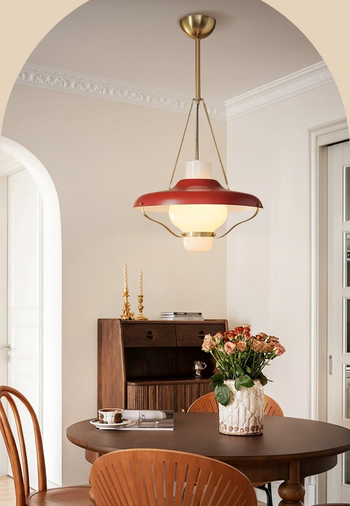 Olaeon Mid-Century glas hanglamp