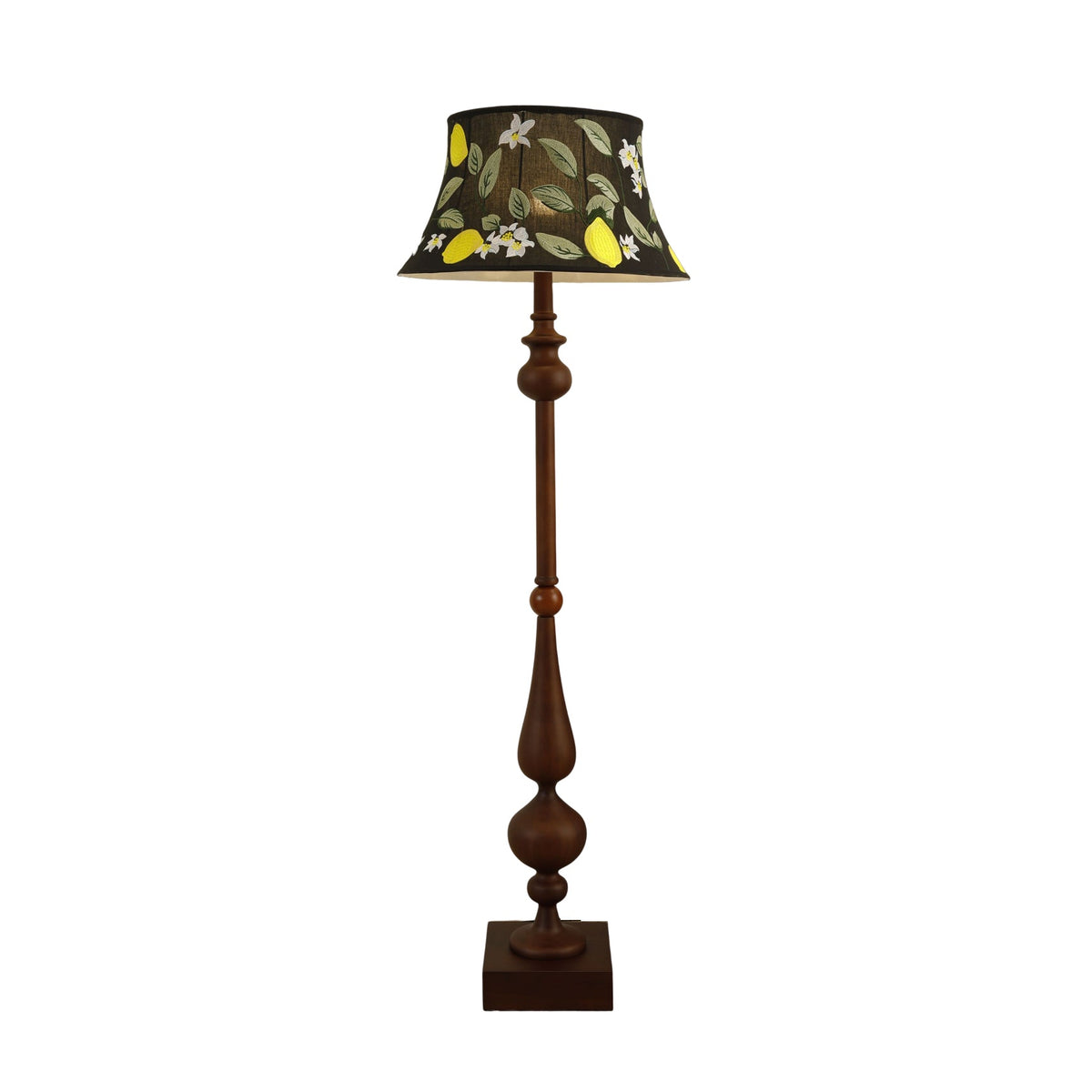 Floren Hout Stoffen Klassieke vloerlamp