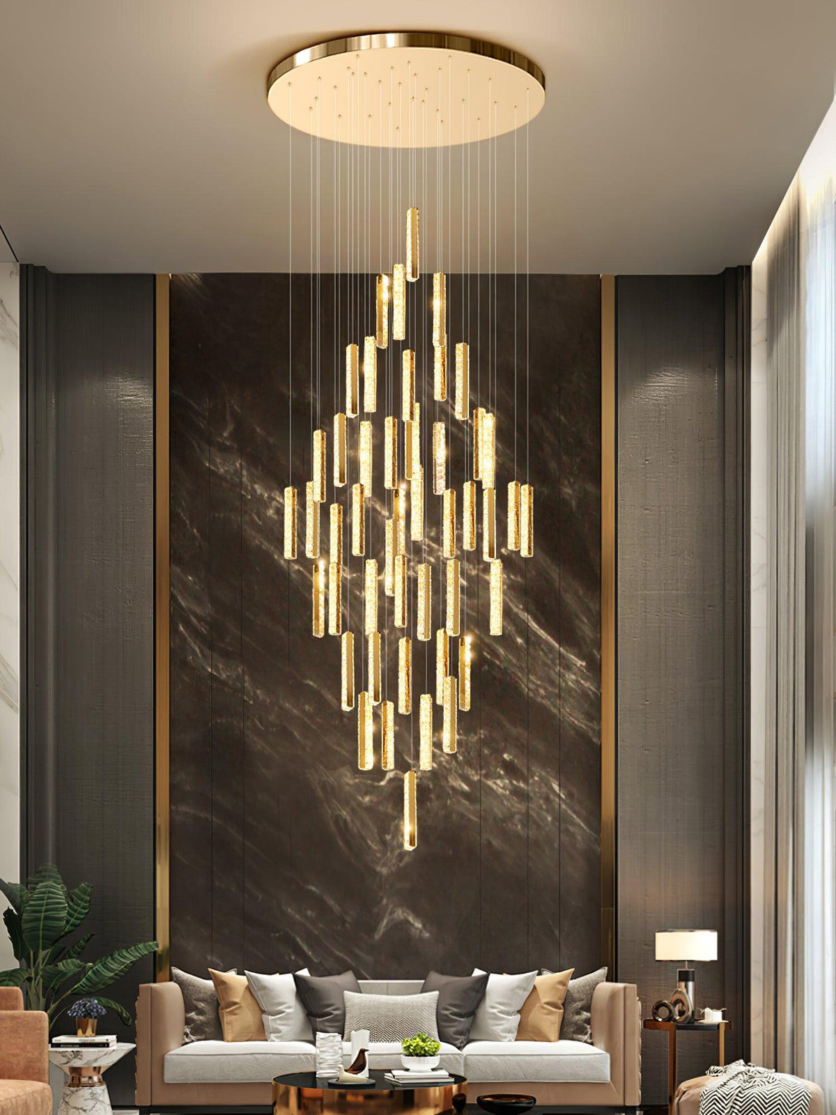 Sorenaria Kroonluchter Villa Forci hanglamp Zilver Modern