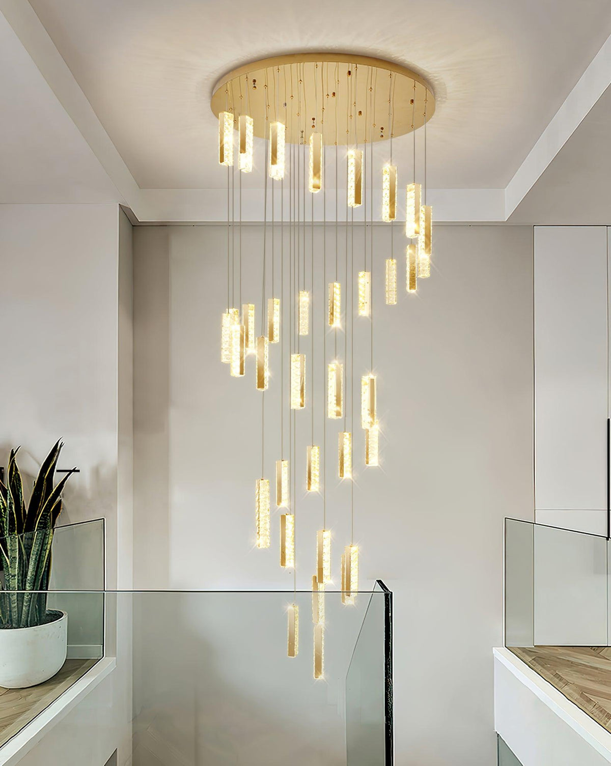 Sorenaria Kroonluchter Villa Forci hanglamp Zilver Modern
