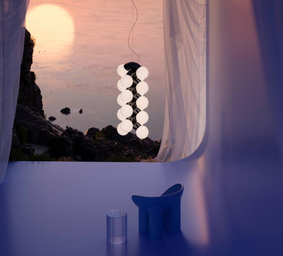 Ermira Premium Noordse kunst glazen hanglamp